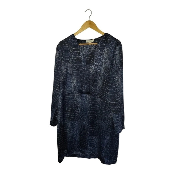 H by Halston Blue Animal  Print Dress - Picture 2 of 10